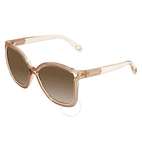 chloe ce750s 749 peach geometric sunglasses|Chloe Peach Rectangular Sunglasses CE737S 749 58 .